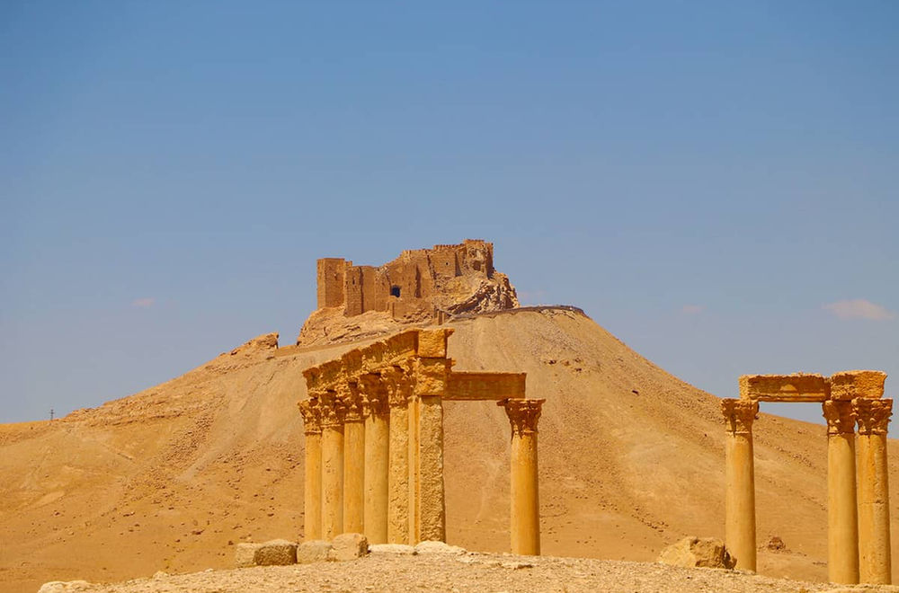 The ancient ruins of Palmyra
